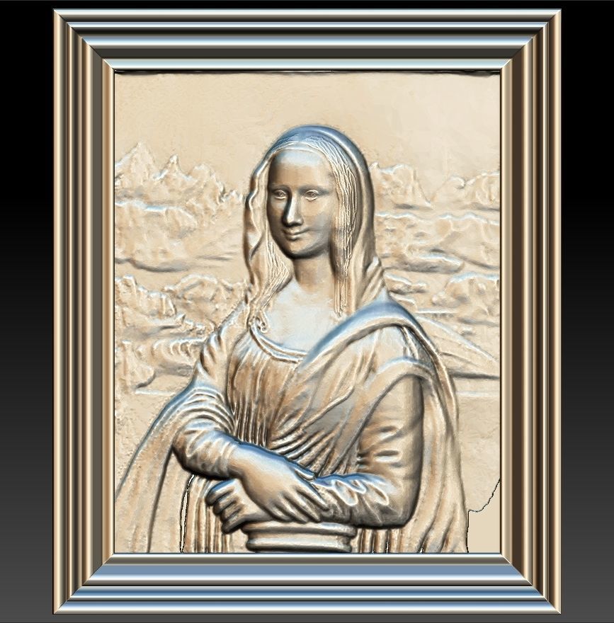 The Mona Lisa 3D print model_5