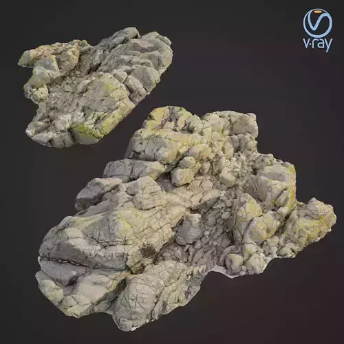 3d scanned rock cliff L