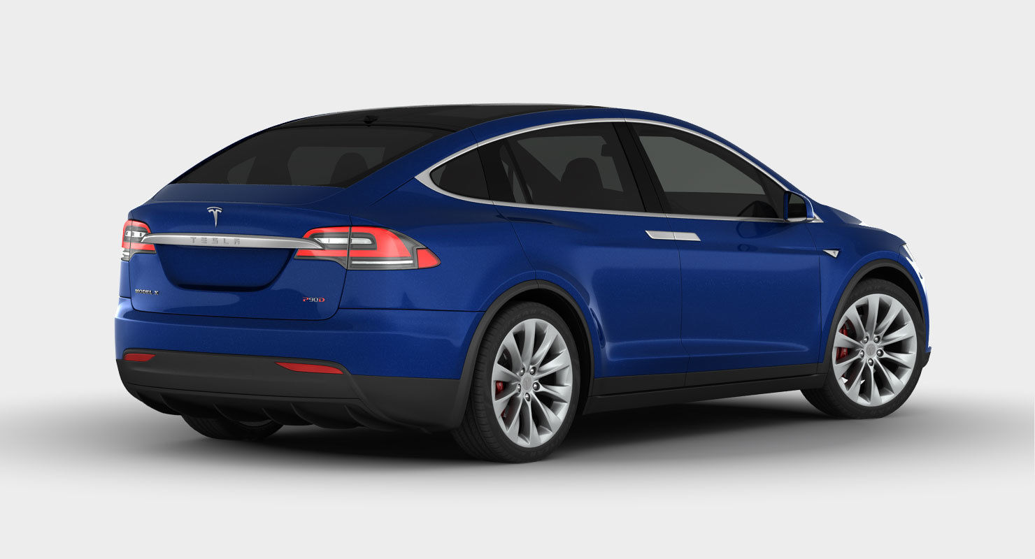 Tesla Model X 2017 detailed interior 3D model_3