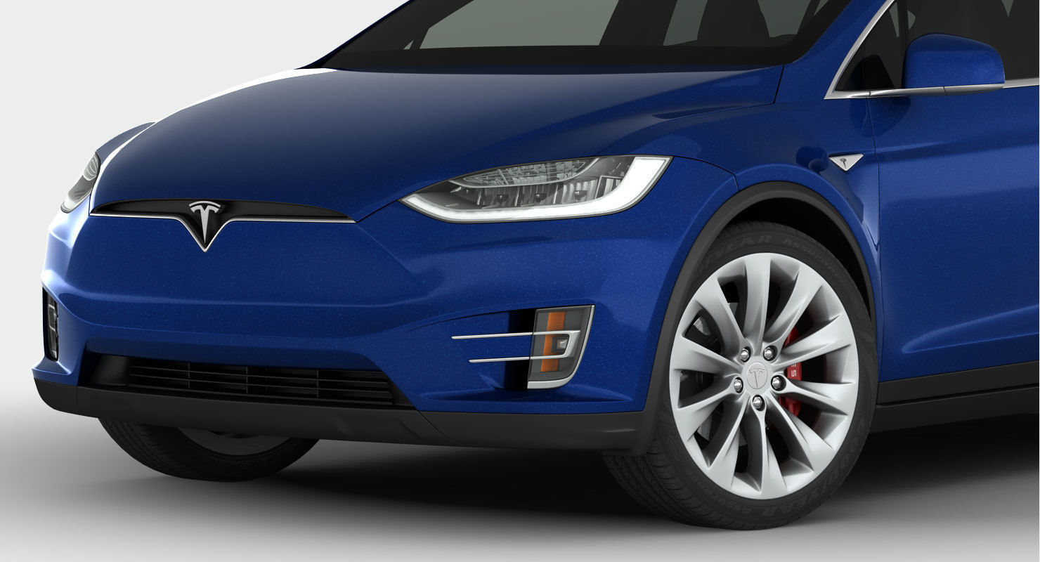 Tesla Model X 2017 detailed interior 3D model_5