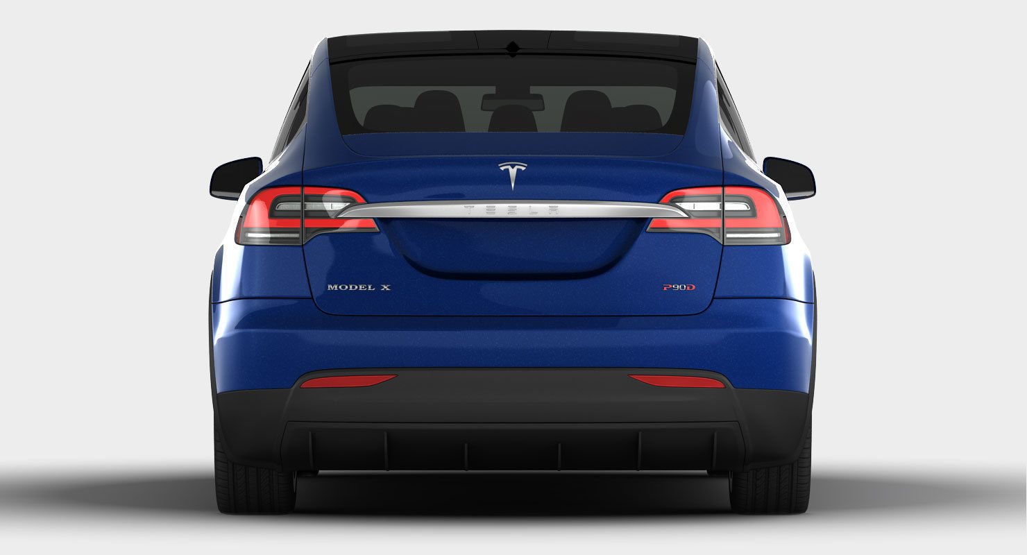 Tesla Model X 2017 detailed interior 3D model_12