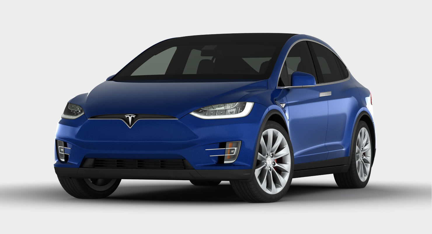 Tesla Model X 2017 detailed interior 3D model_8