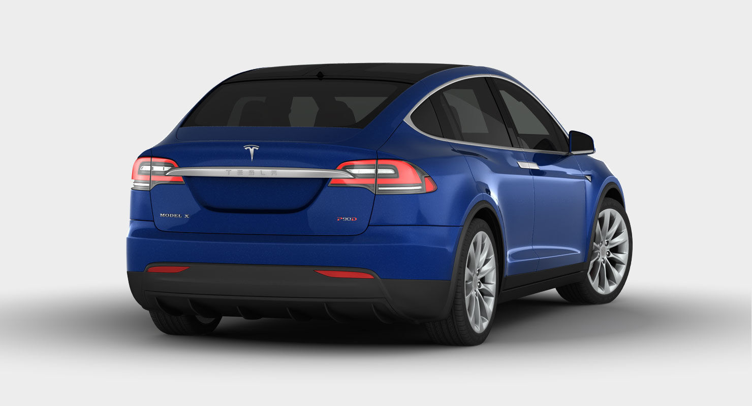 Tesla Model X 2017 detailed interior 3D model_7