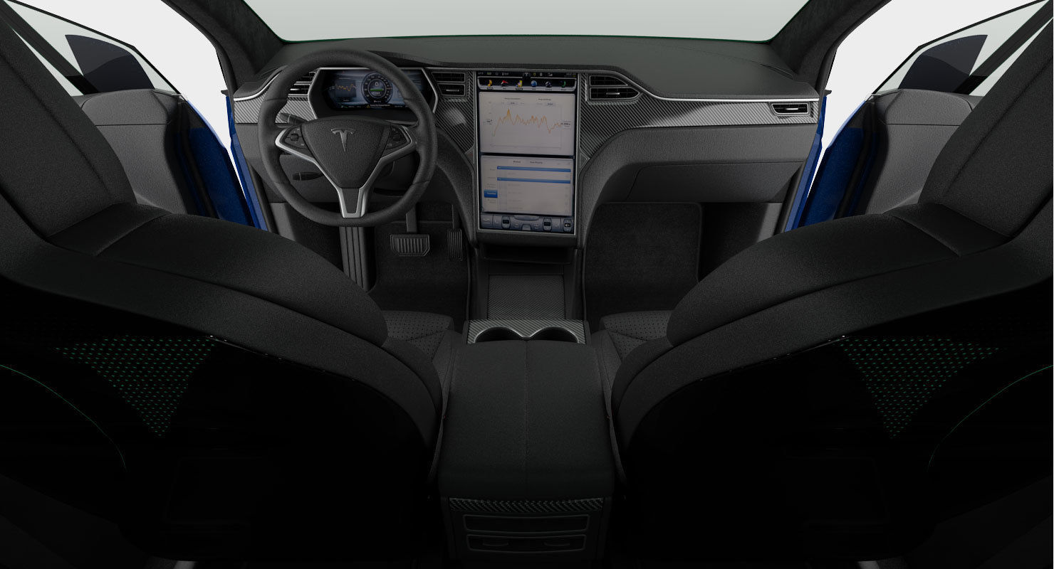 Tesla Model X 2017 detailed interior 3D model_18