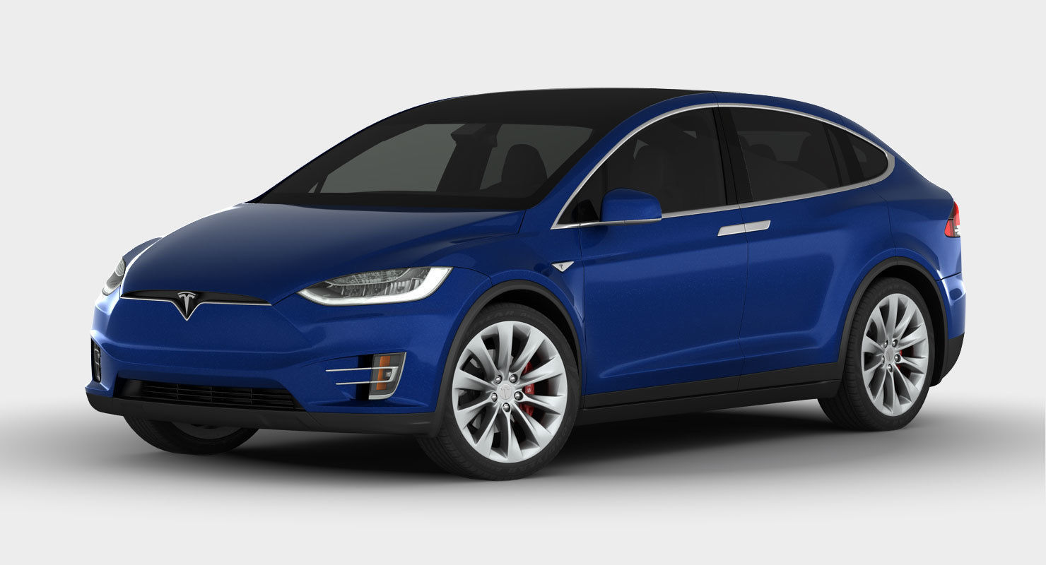 Tesla Model X 2017 detailed interior 3D model_6