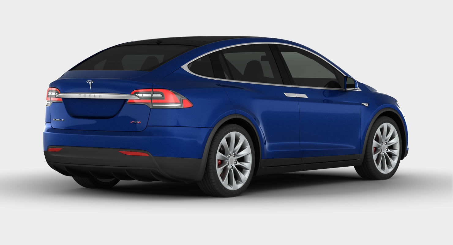 Tesla Model X 2017 detailed interior 3D model_1