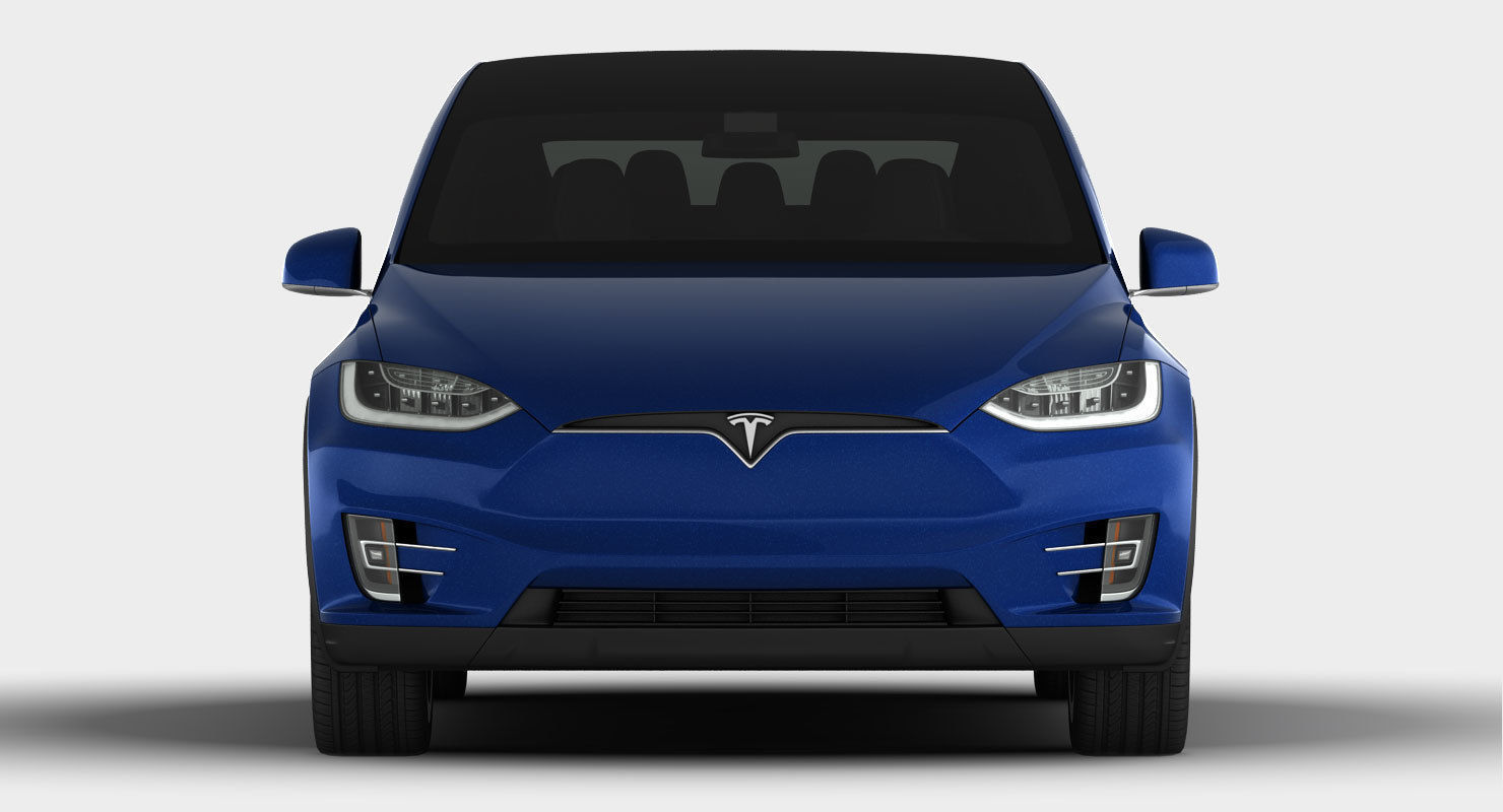 Tesla Model X 2017 detailed interior 3D model_11