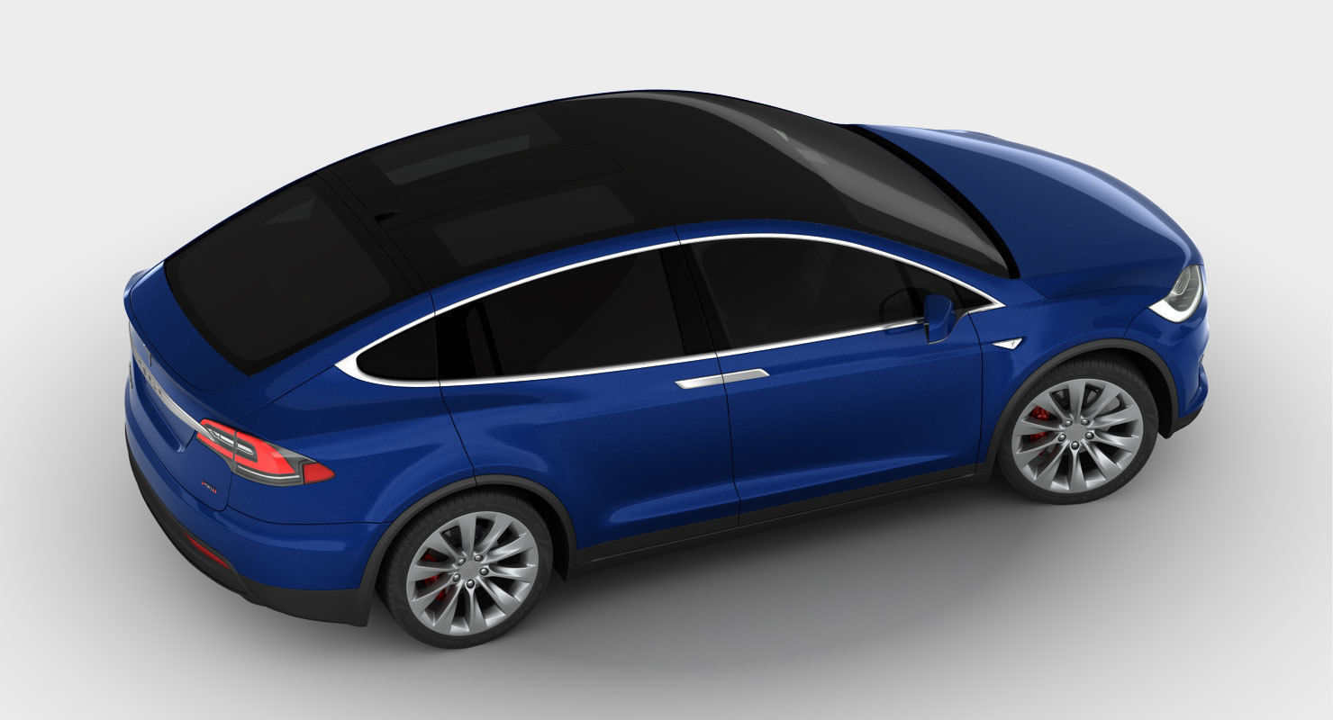 Tesla Model X 2017 detailed interior 3D model_9
