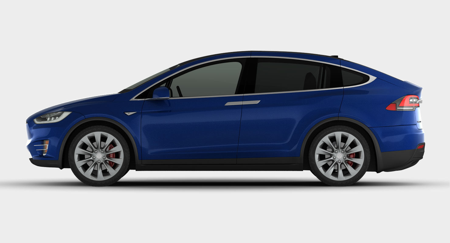 Tesla Model X 2017 detailed interior 3D model_13