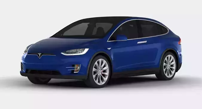 Tesla Model X 2017 detailed interior 3D model Tesla Model X 2017 detailed interior 3D model