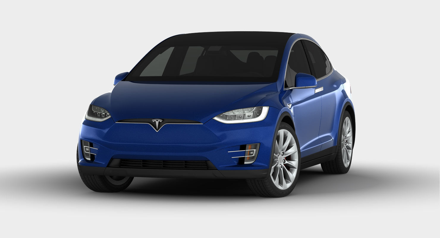 Tesla Model X 2017 detailed interior 3D model_2