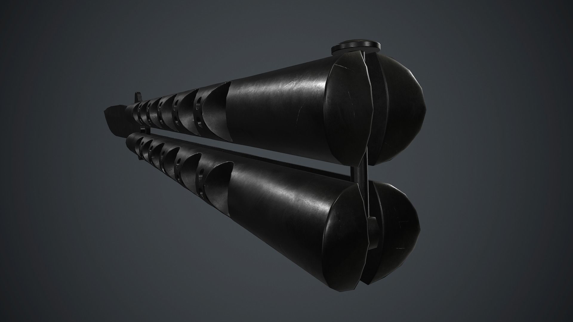 Balisong Knife PBR Game Ready Low-poly 3D model_15