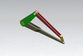 Four-bar mechanism by Catia v5 DMU Kinametics 3D model_0