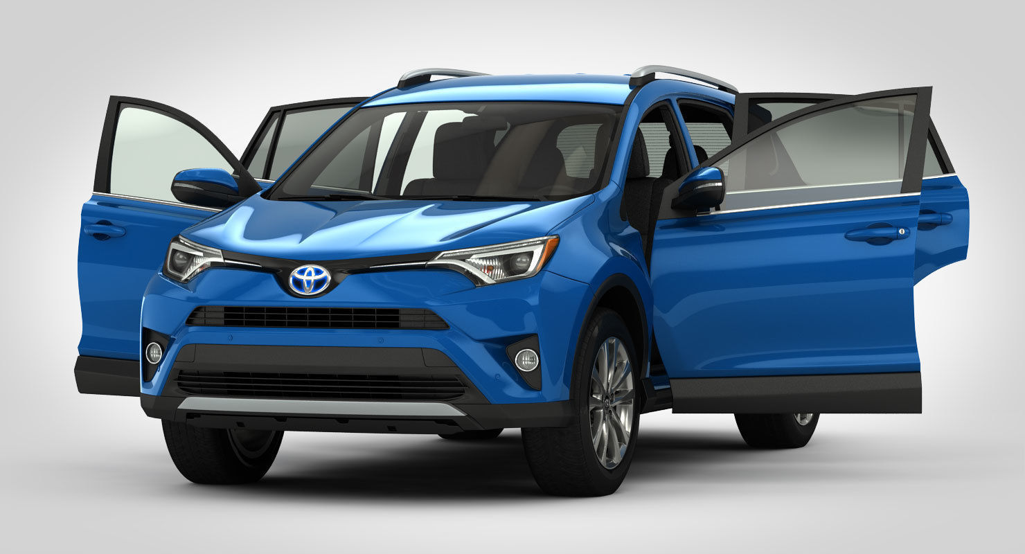 Toyota RAV4 Hybrid 2017 detailed interior 3D model_13