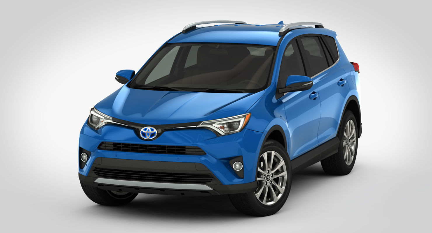 Toyota RAV4 Hybrid 2017 detailed interior 3D model_8