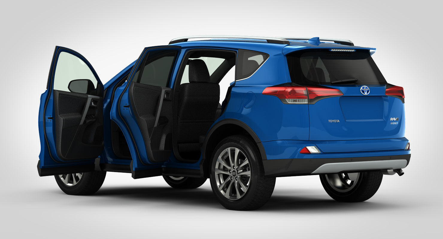 Toyota RAV4 Hybrid 2017 detailed interior 3D model_14