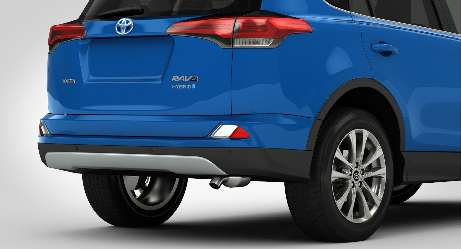 Toyota RAV4 Hybrid 2017 detailed interior 3D model_4