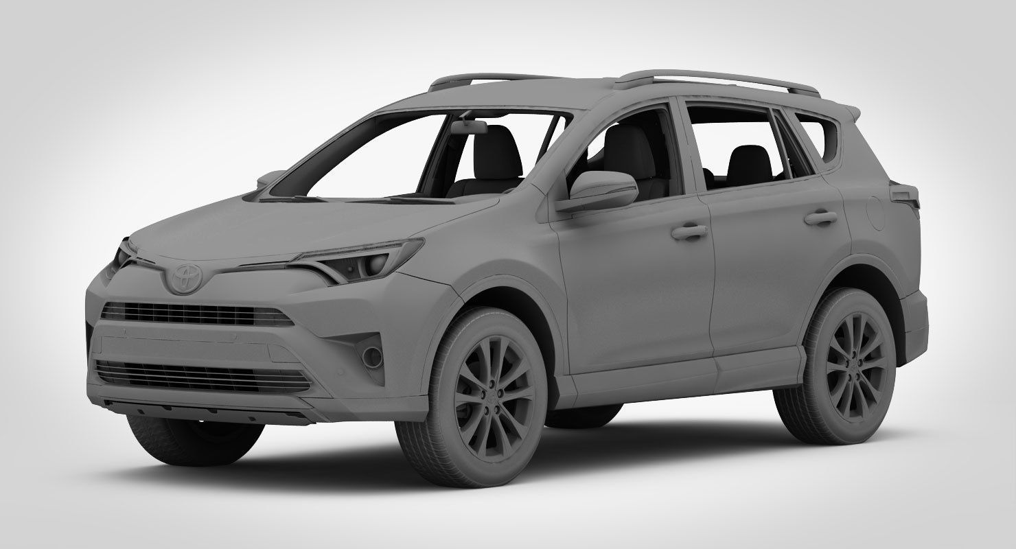 Toyota RAV4 Hybrid 2017 detailed interior 3D model_25