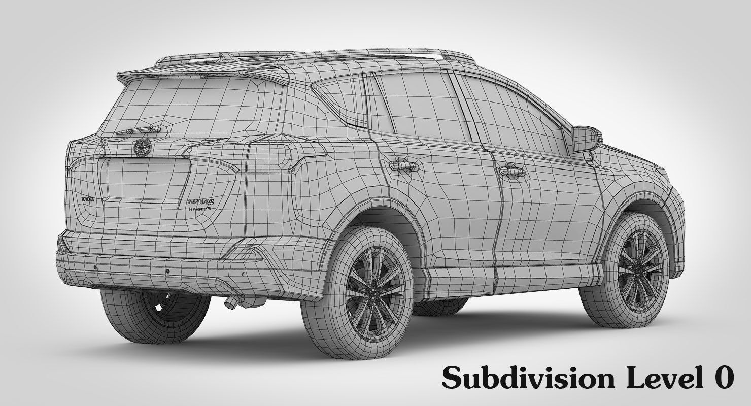 Toyota RAV4 Hybrid 2017 detailed interior 3D model_21