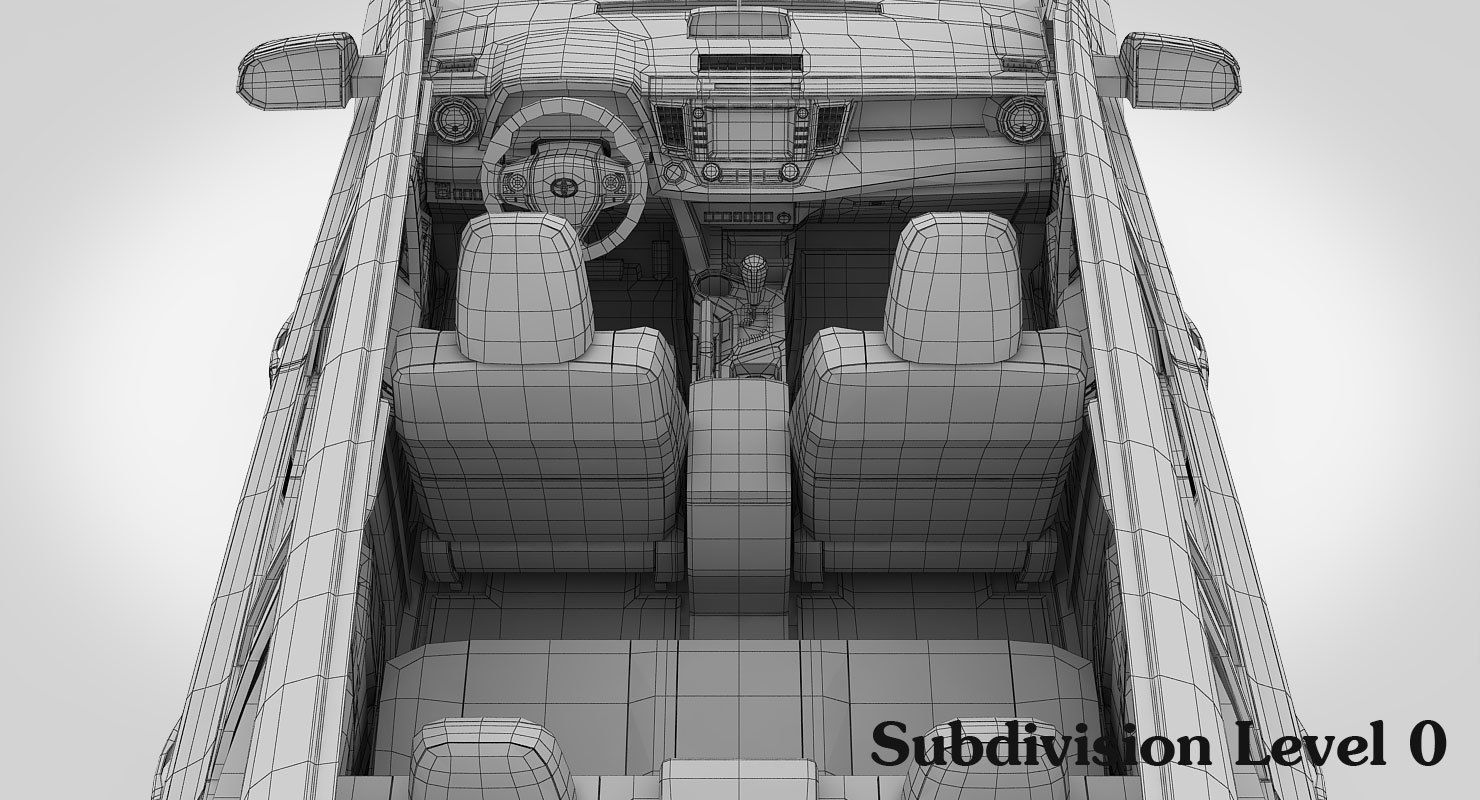 Toyota RAV4 Hybrid 2017 detailed interior 3D model_23