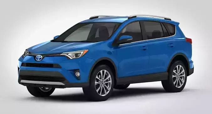 Toyota RAV4 Hybrid 2017 detailed interior 3D model