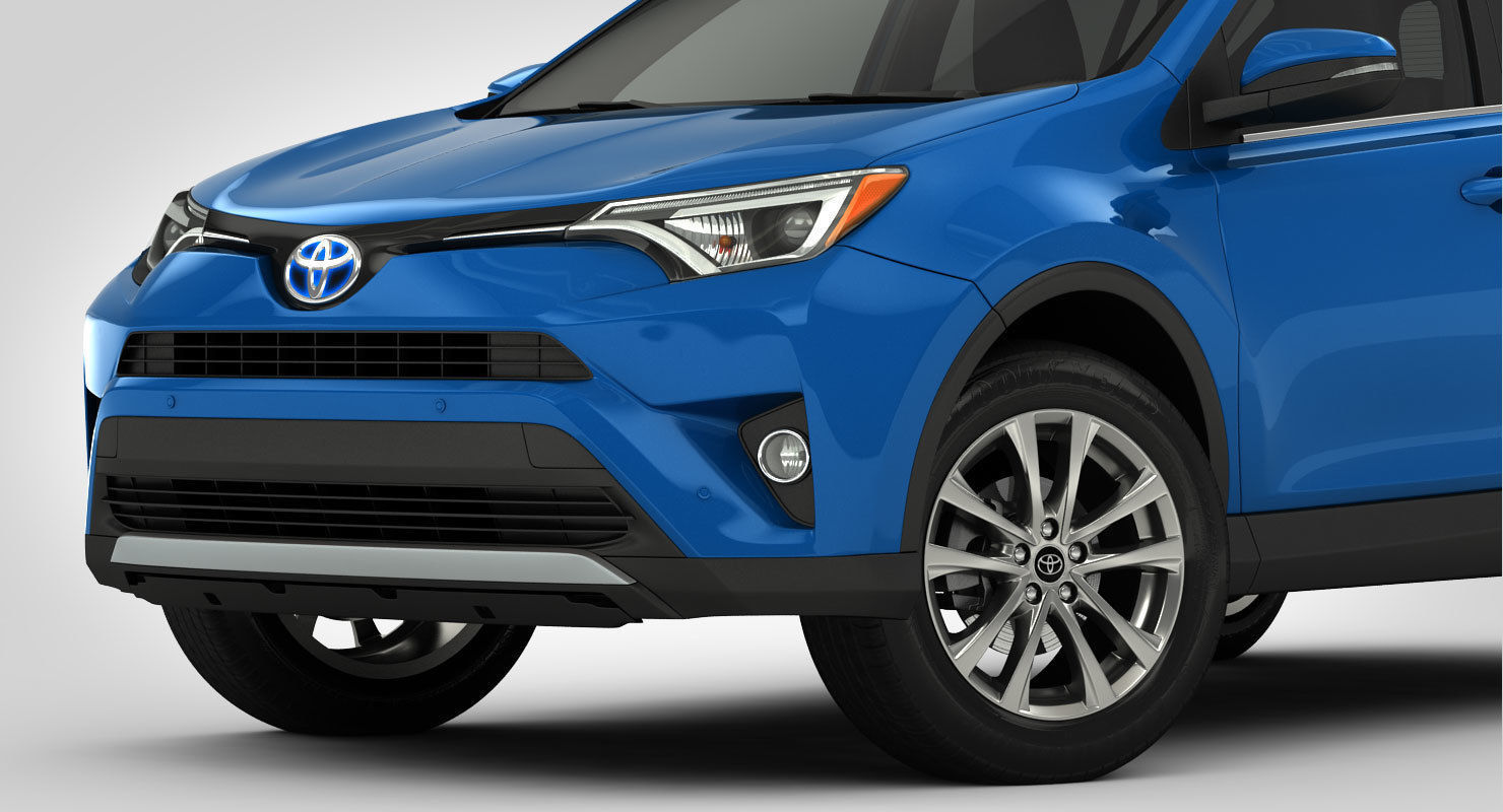 Toyota RAV4 Hybrid 2017 detailed interior 3D model_5