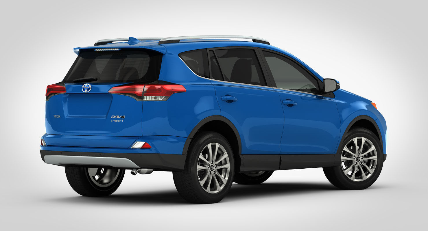 Toyota RAV4 Hybrid 2017 detailed interior 3D model_3