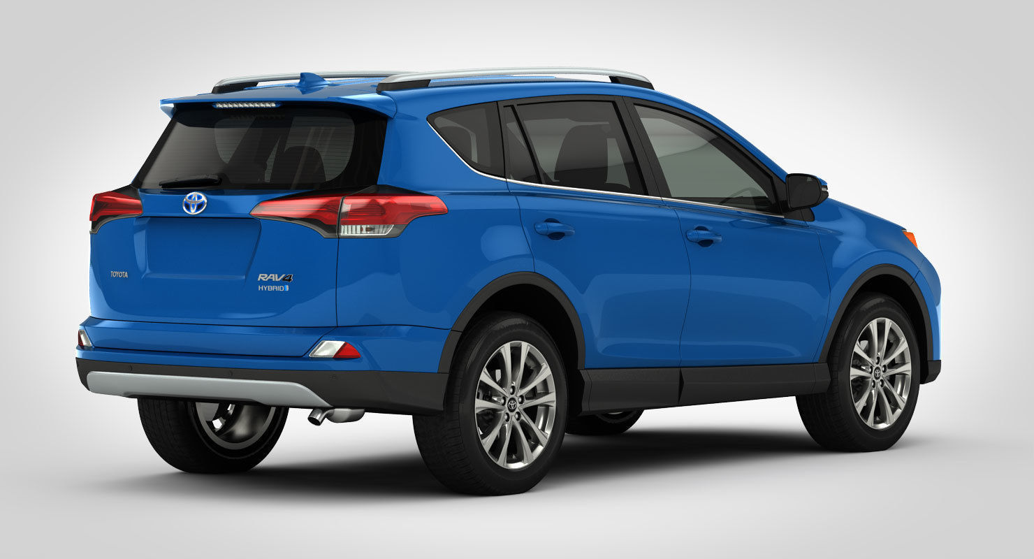 Toyota RAV4 Hybrid 2017 detailed interior 3D model_1