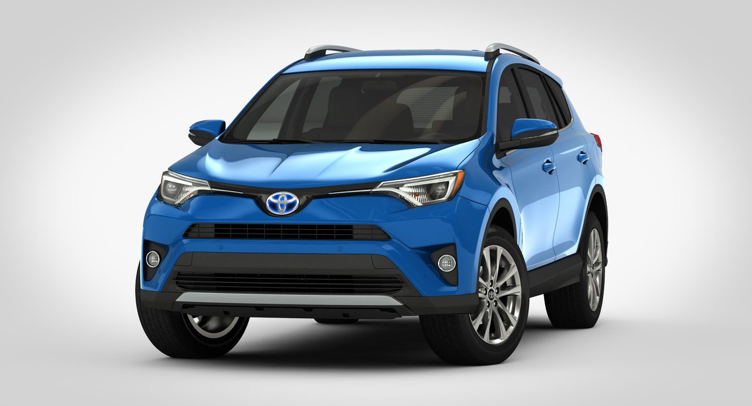 Toyota RAV4 Hybrid 2017 detailed interior 3D model_2