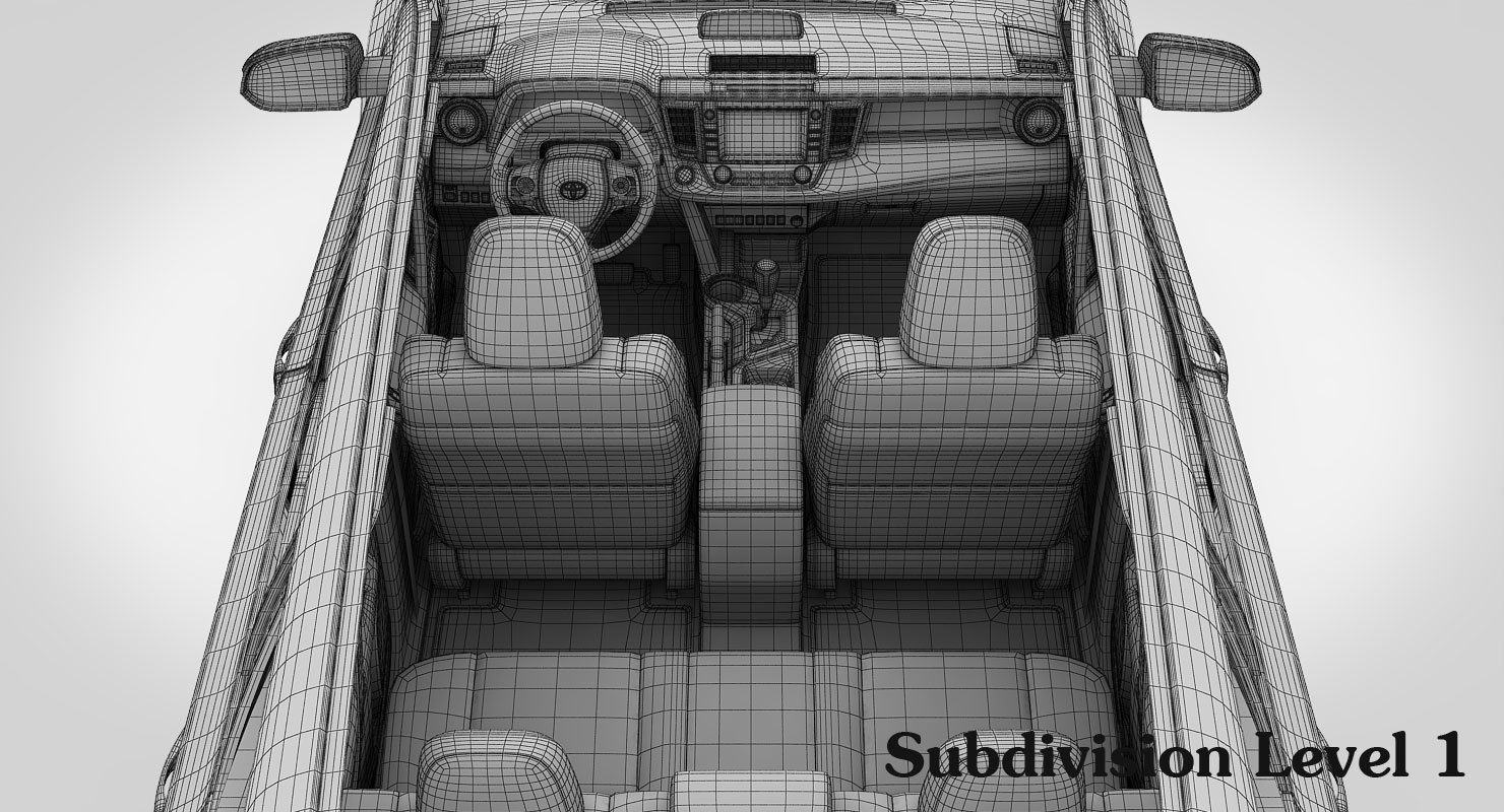 Toyota RAV4 Adventure 2018 detailed interior 3D model_24