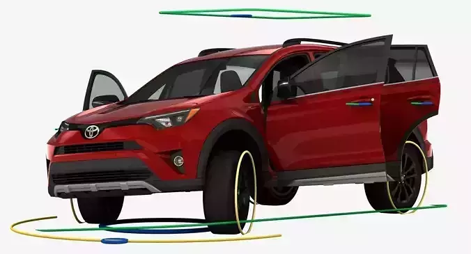 Toyota RAV4 Adventure 2018 Rigged 3D model