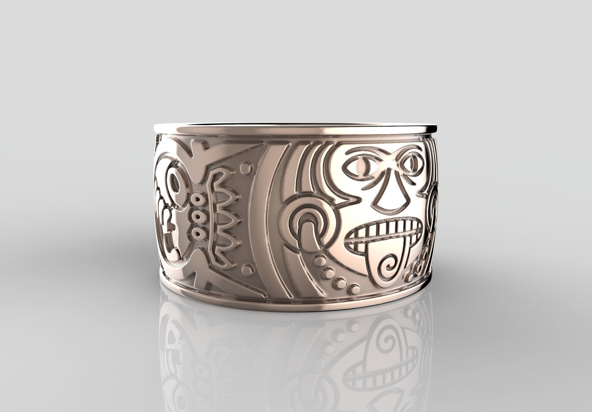 R-31 Ring Mayan calendar 3D print model 3D print model_10