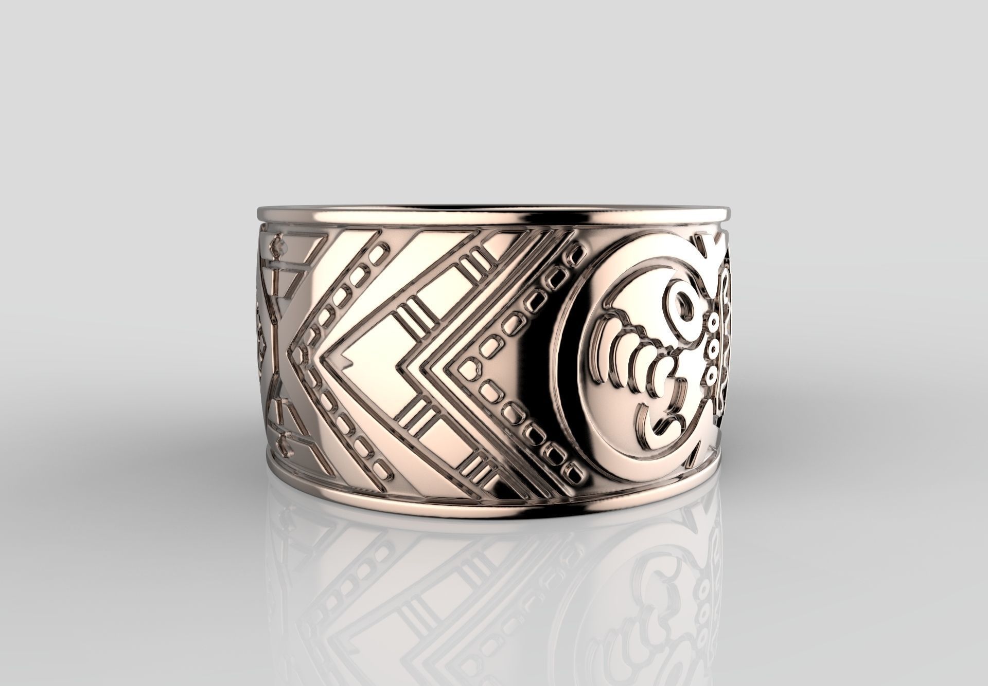 R-31 Ring Mayan calendar 3D print model 3D print model_8