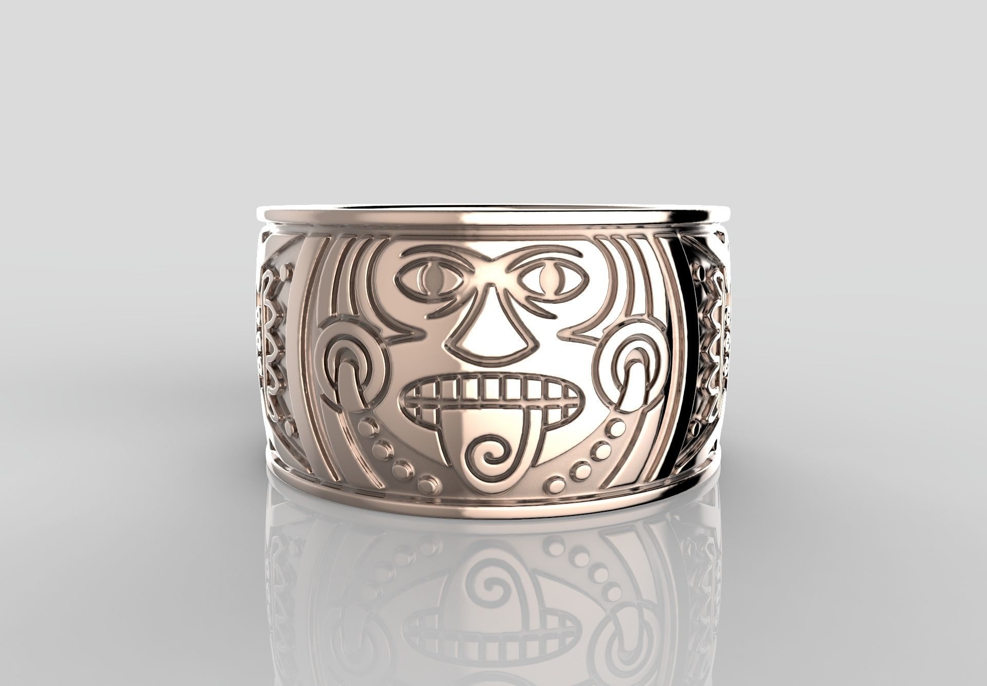 R-31 Ring Mayan calendar 3D print model 3D print model_11