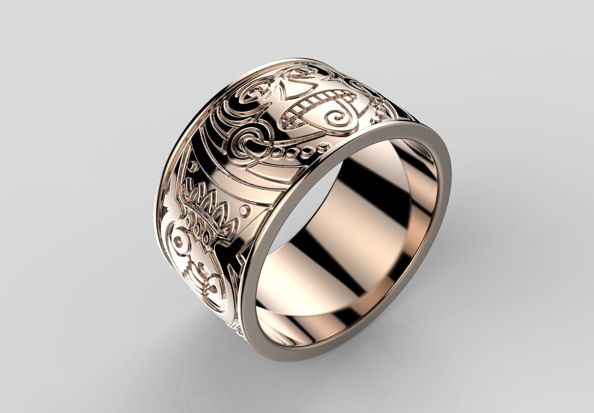 R-31 Ring Mayan calendar 3D print model 3D print model_1