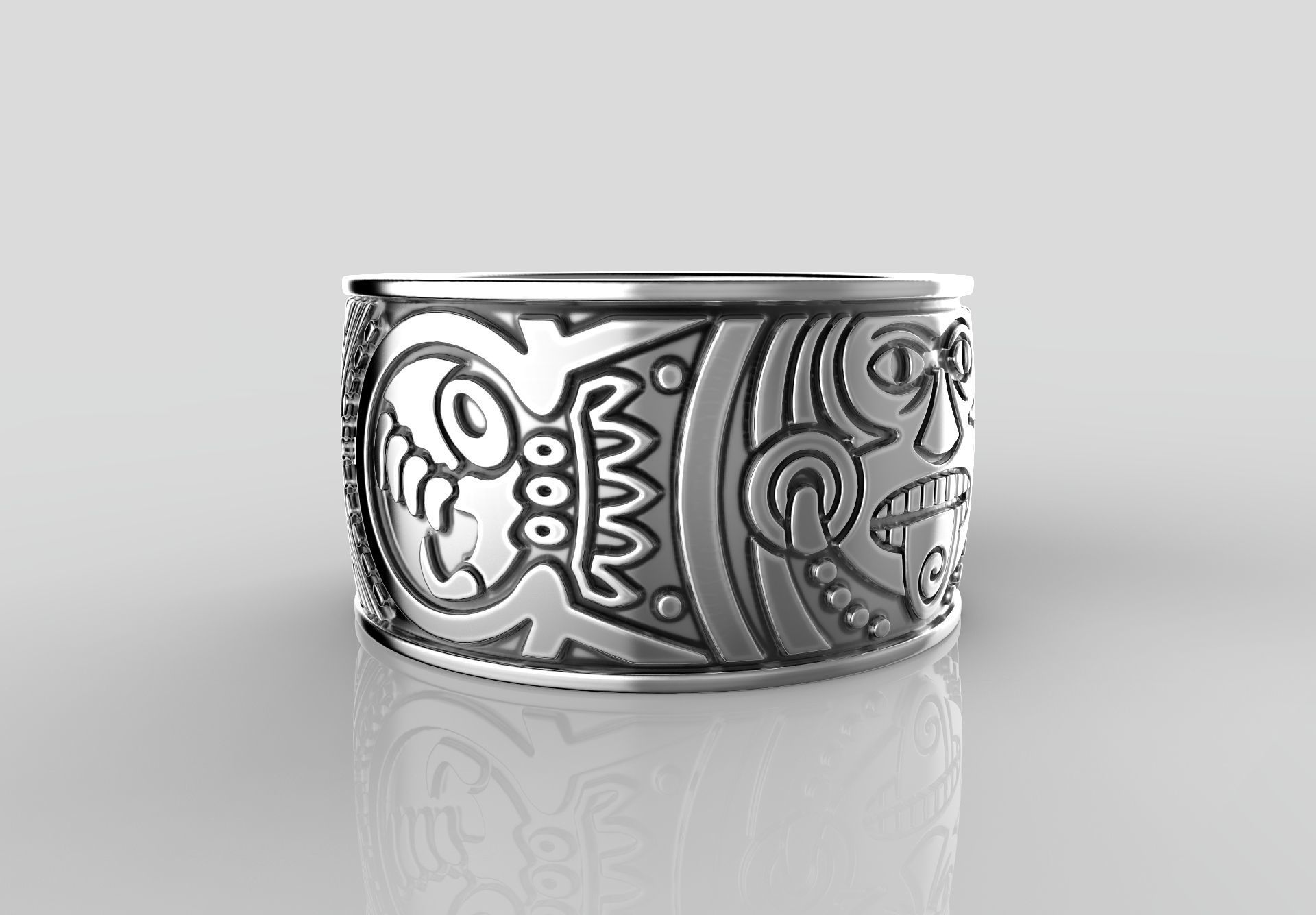 R-31 Ring Mayan calendar 3D print model 3D print model_3