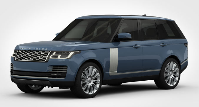 Range Rover Autobiography 2018 detailed interior 3D model