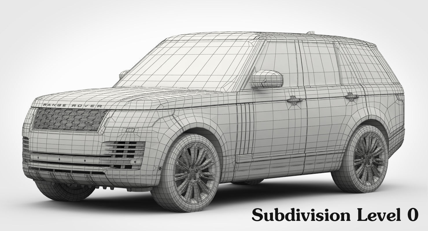 Range Rover Autobiography 2018 detailed interior 3D model_17