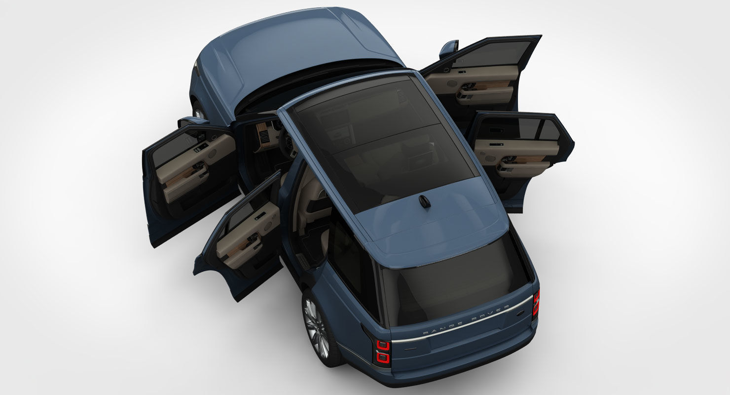 Range Rover Autobiography 2018 detailed interior 3D model_12