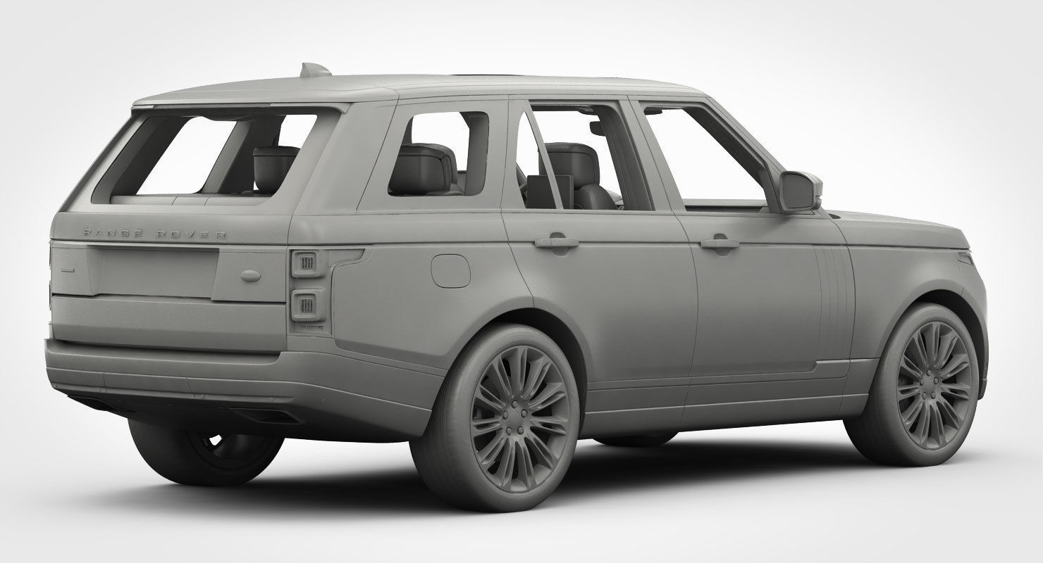 Range Rover Autobiography 2018 detailed interior 3D model_24