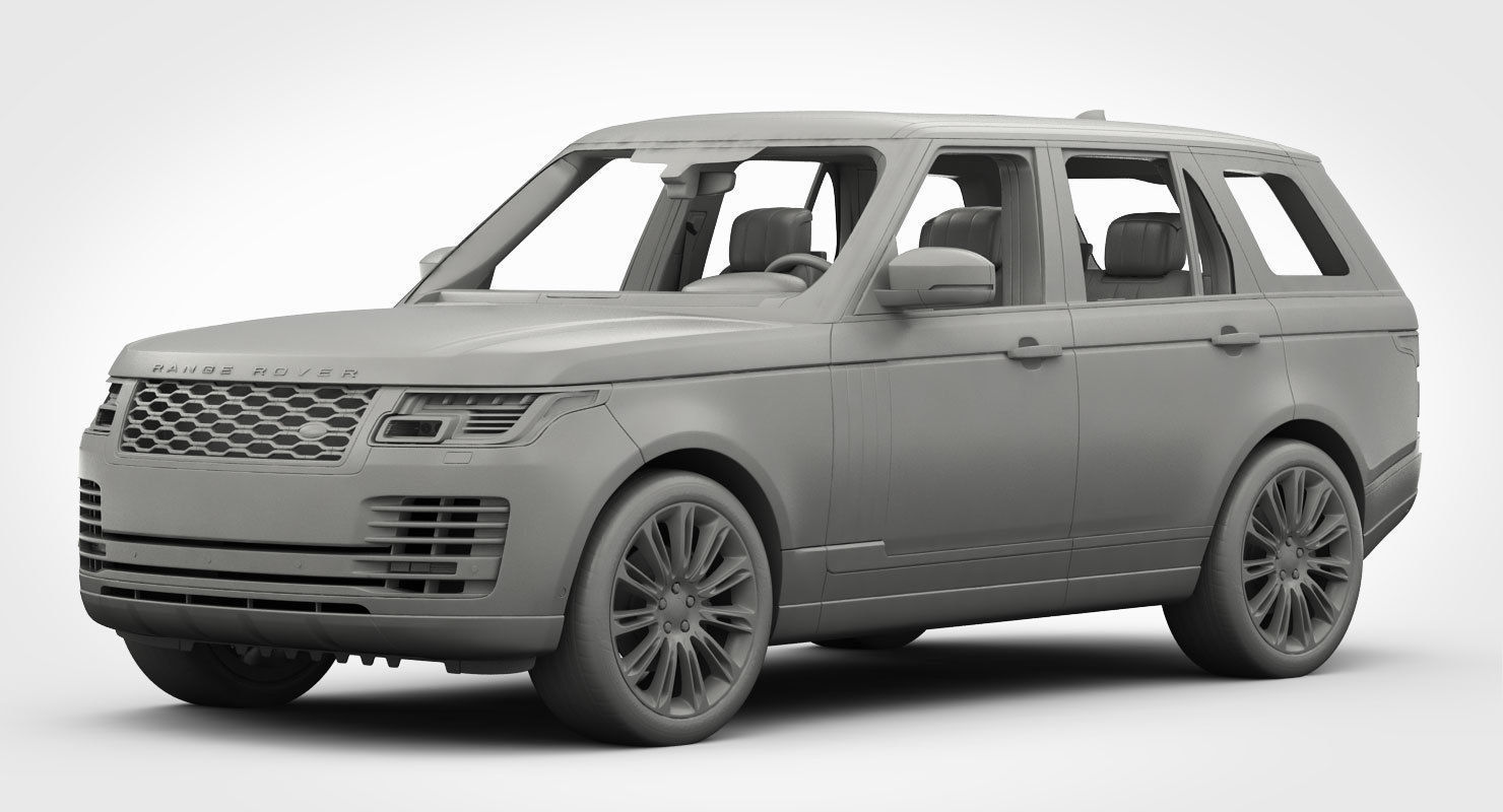 Range Rover Autobiography 2018 detailed interior 3D model_23