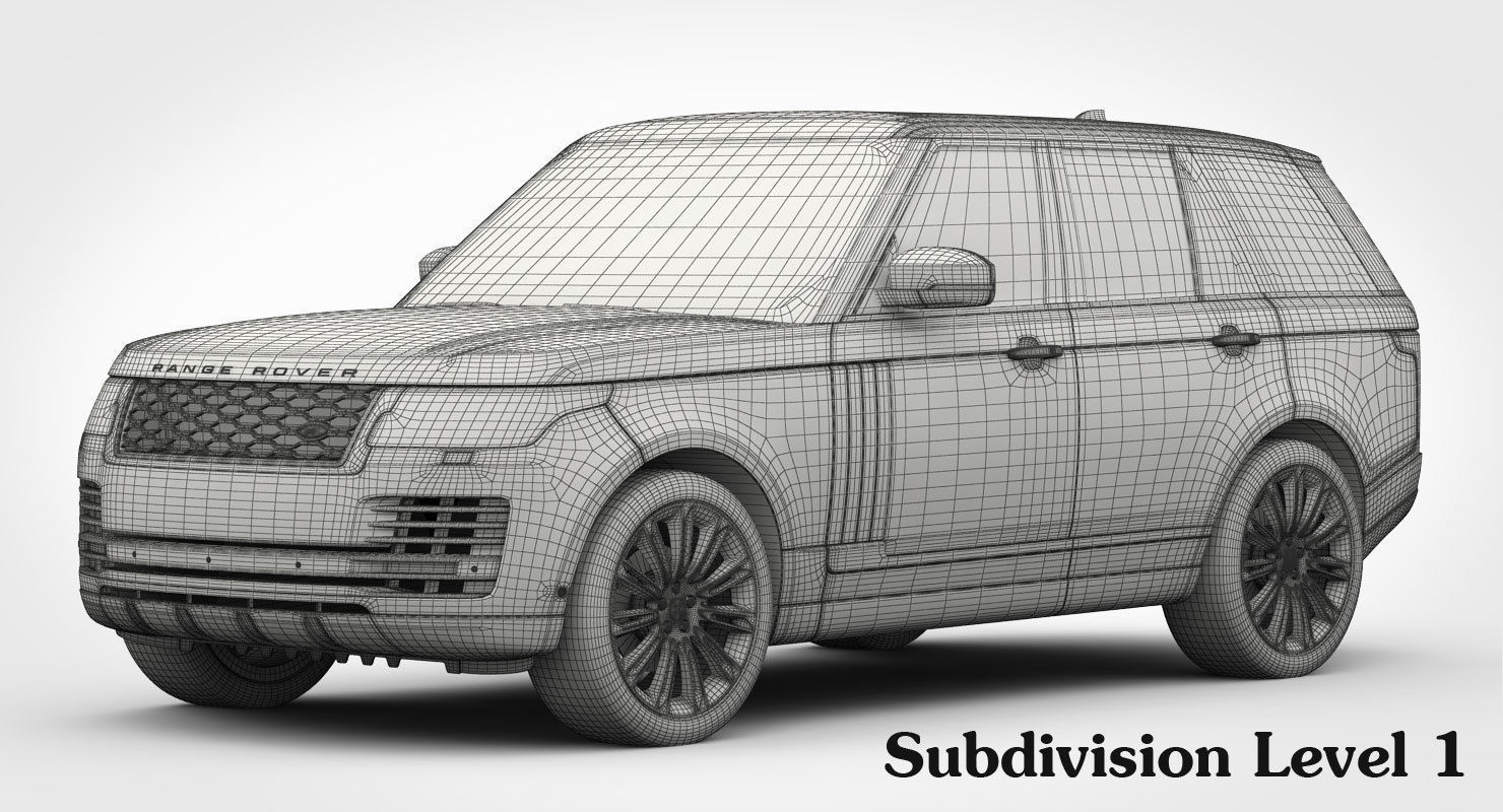 Range Rover Autobiography 2018 detailed interior 3D model_18