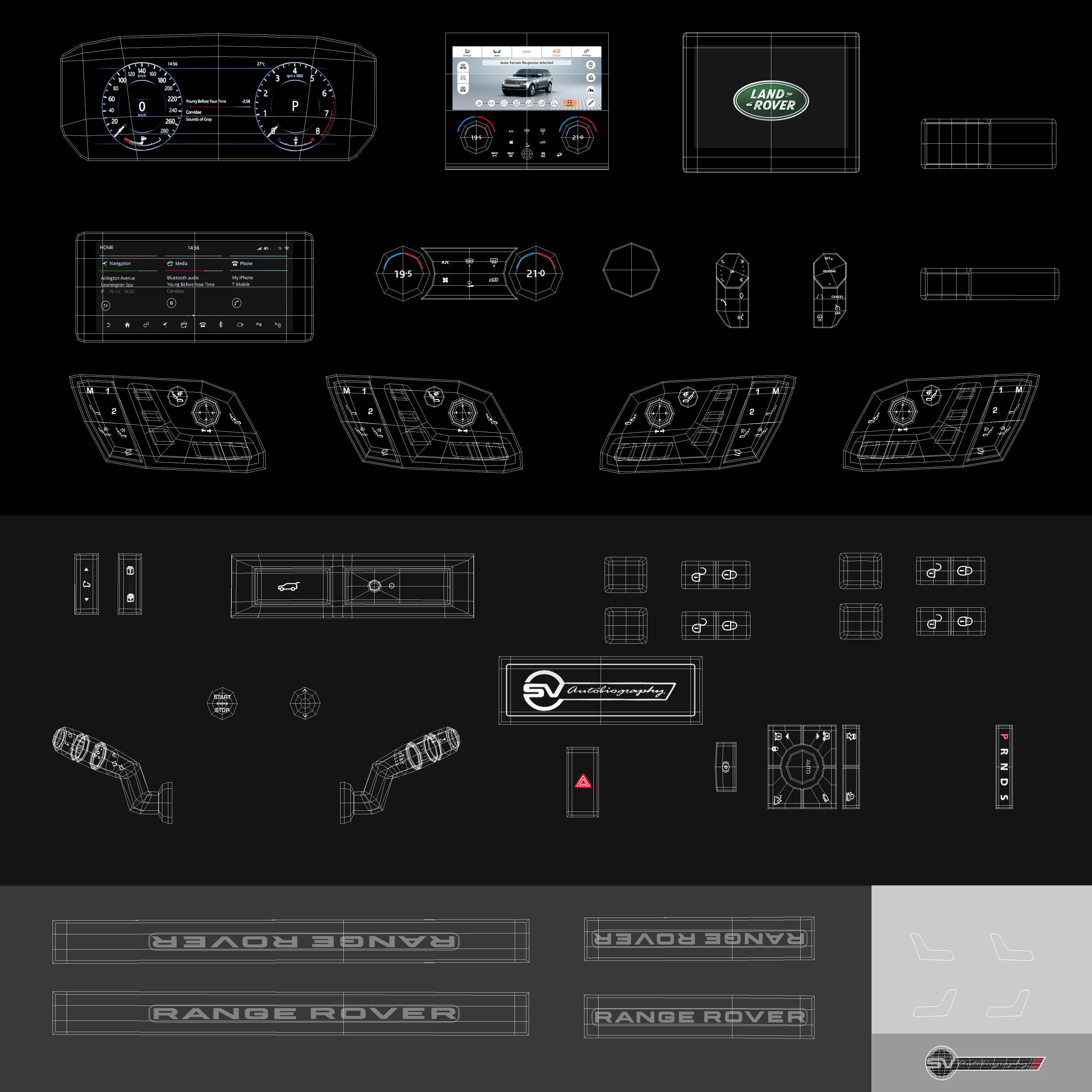 Range Rover SVAutobiography Dynamic 2018 detailed interior 3D model_25