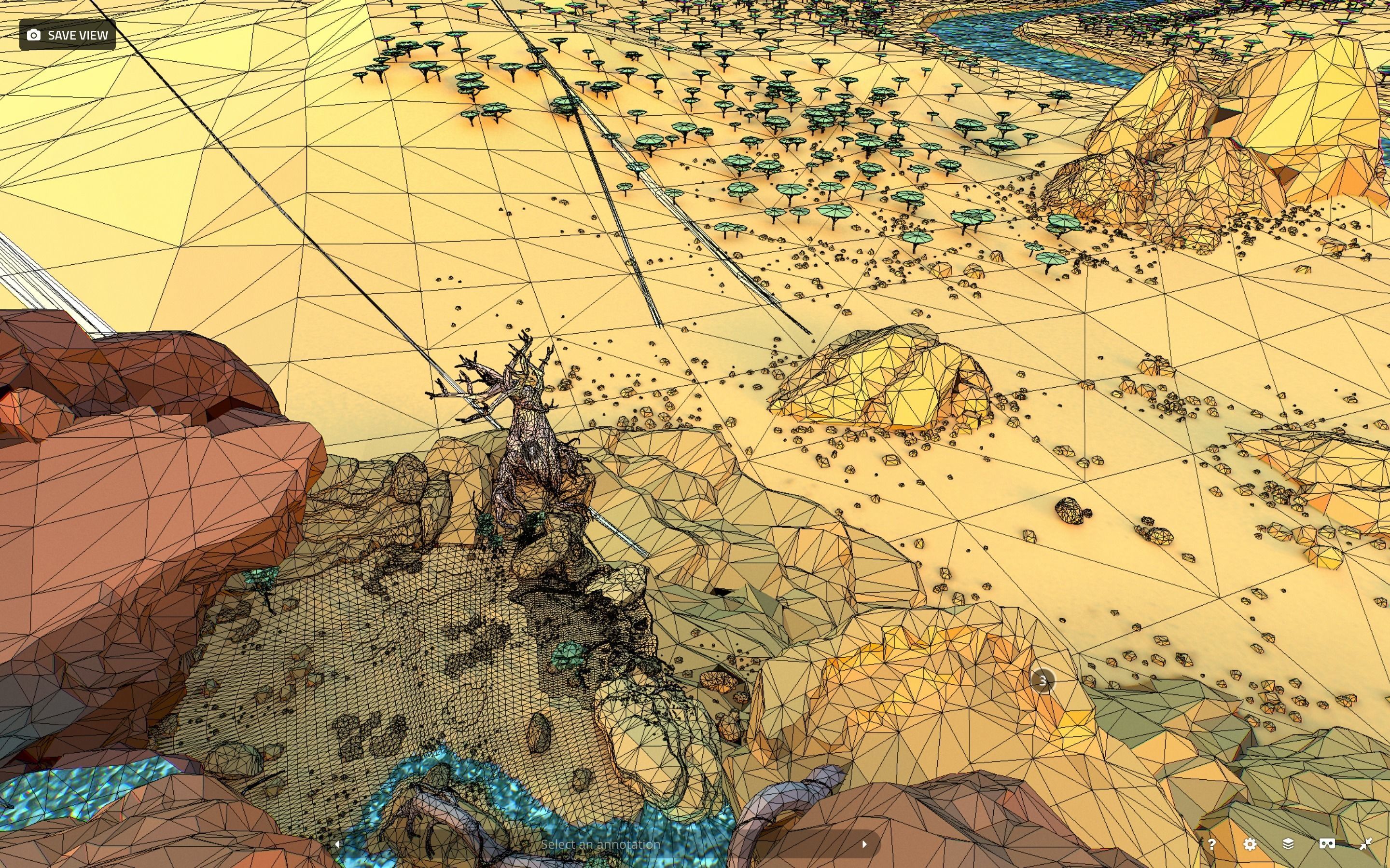 Low Polygon Art Level Sahara Africa Low-poly 3D model_111