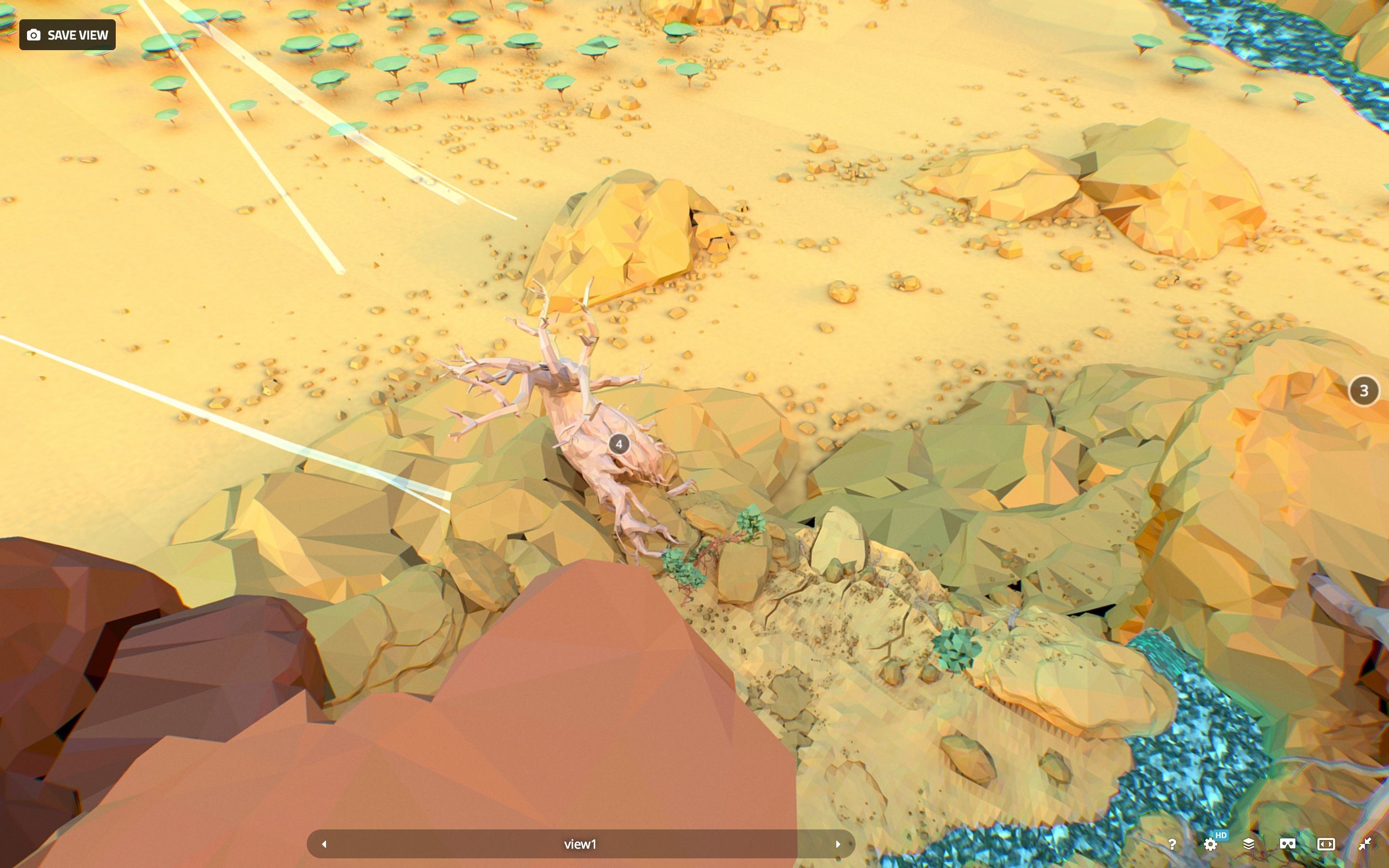 Low Polygon Art Level Sahara Africa Low-poly 3D model_77