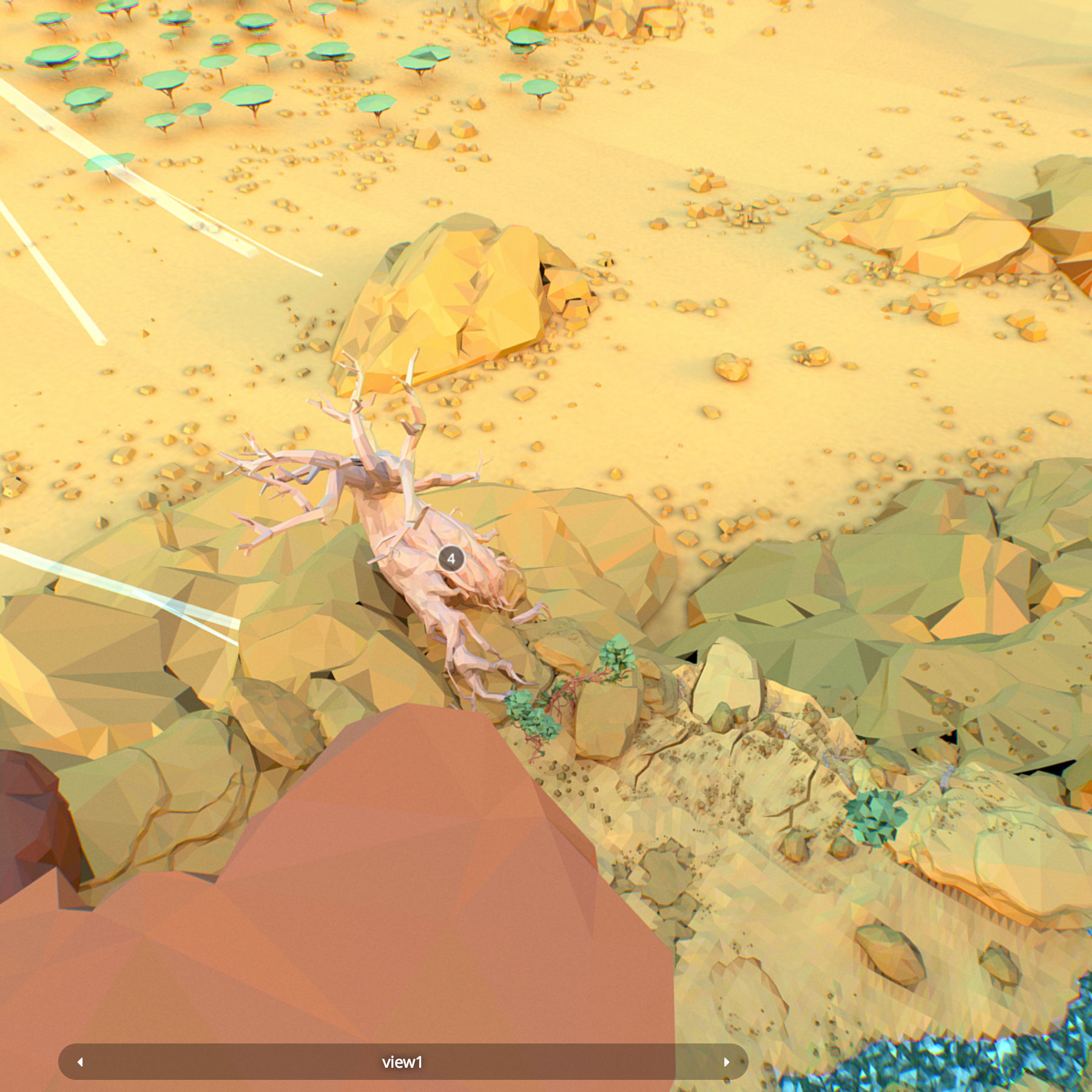 Low Polygon Art Level Sahara Africa Low-poly 3D model_17