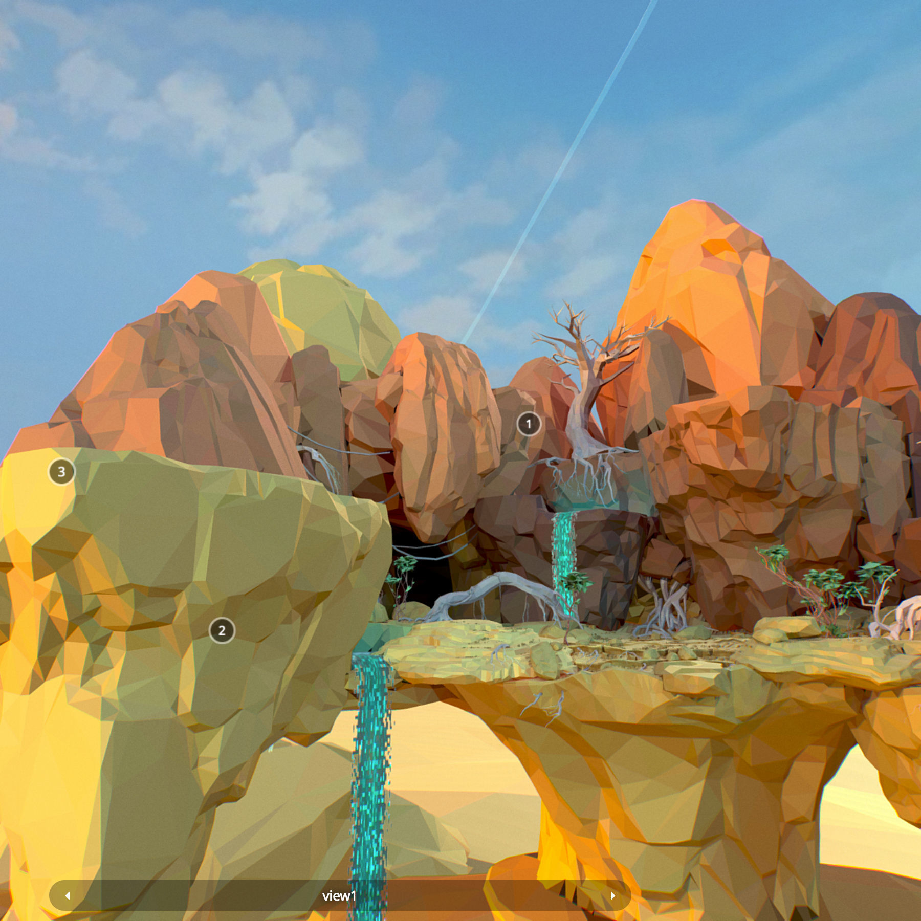 Low Polygon Art Level Sahara Africa Low-poly 3D model_26