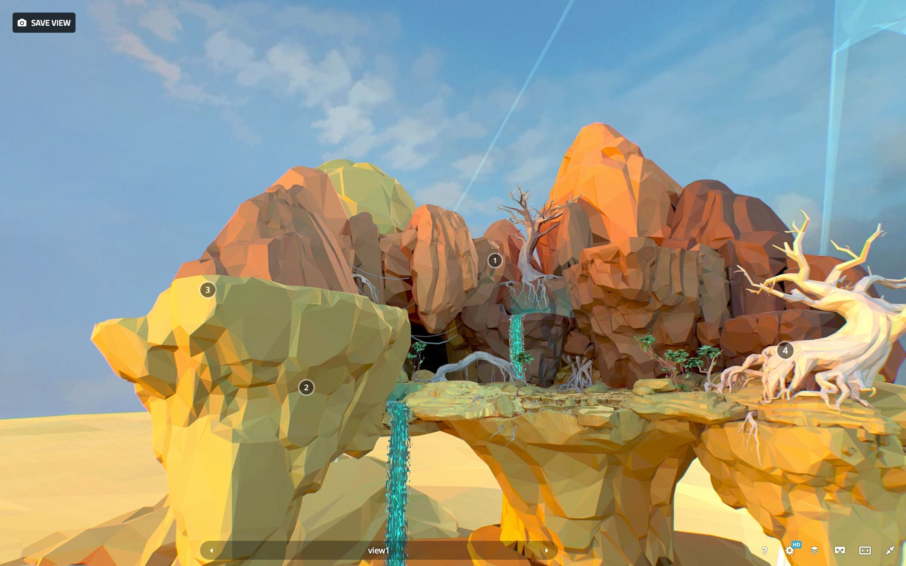 Low Polygon Art Level Sahara Africa Low-poly 3D model_86