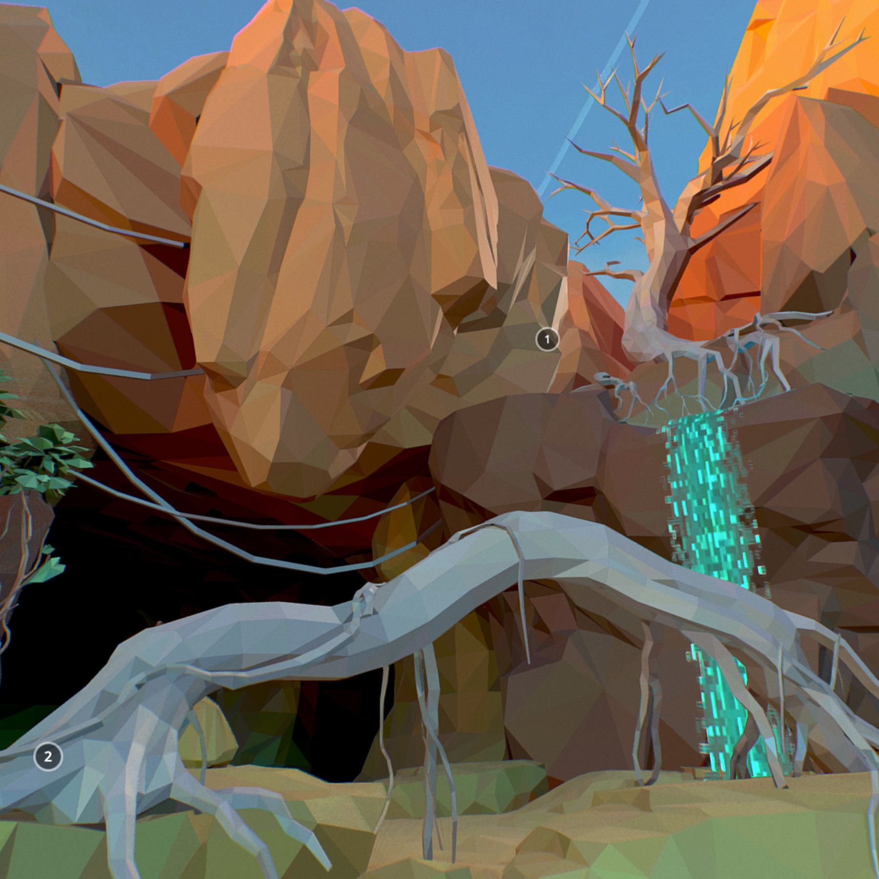 Low Polygon Art Level Sahara Africa Low-poly 3D model_10