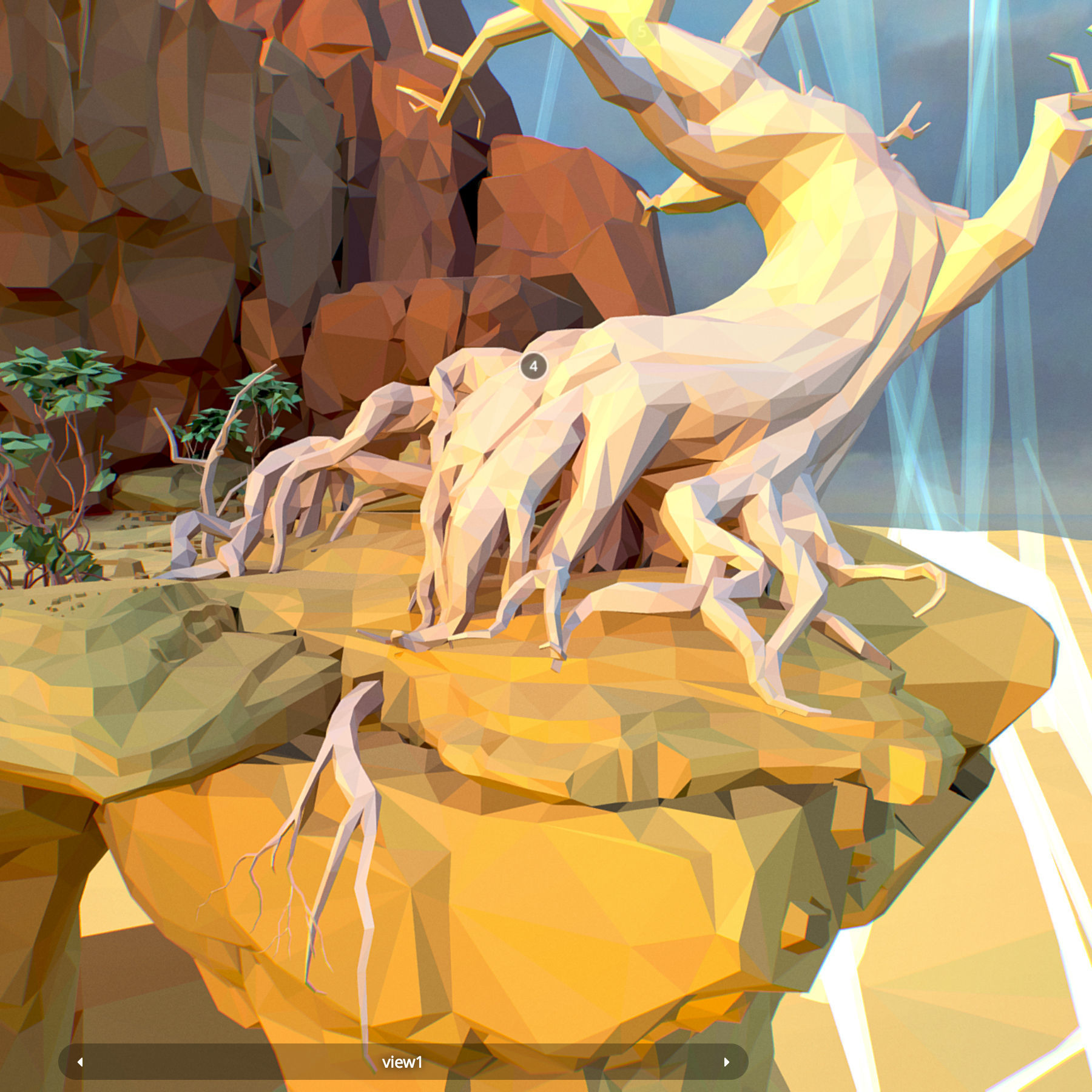 Low Polygon Art Level Sahara Africa Low-poly 3D model_20